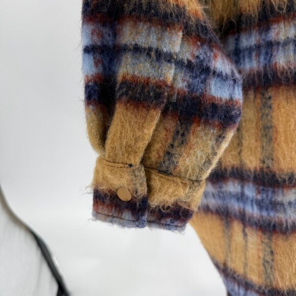 Steve Madden Womens Plaid Long Sleeve Button-Up Shacket Jacket Size S - Picture 7 of 14